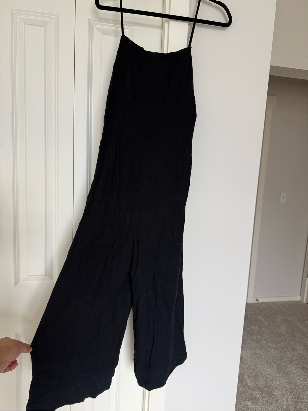 Amazon Black Wide-Leg Spaghetti-Strap Jumpsuit
